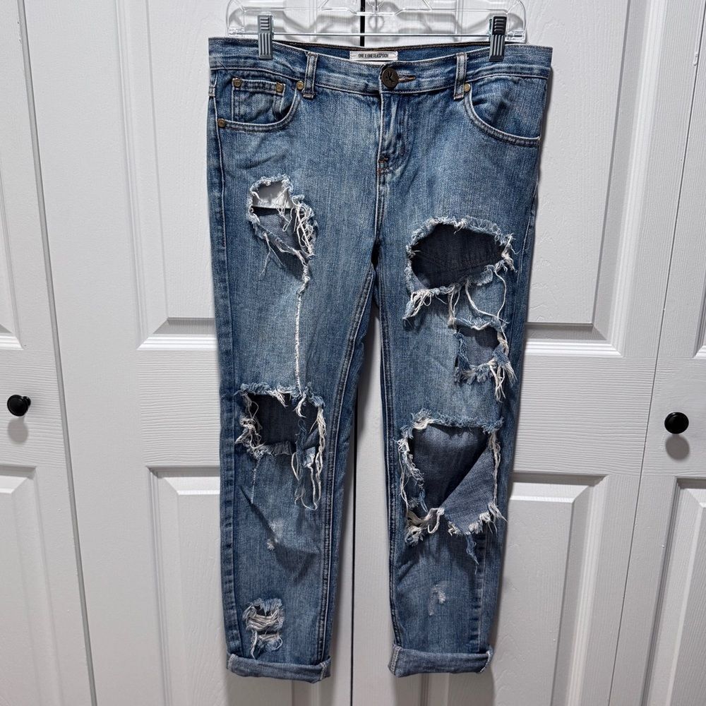 ONE teaspoon Jeans woman Baggies - Relaxed Leg, Low Waist, Med Rise Rolled Cuff